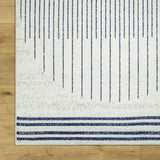 Livabliss Joel Mod Black/Ivory Ombre Geometric Striped Area Rug