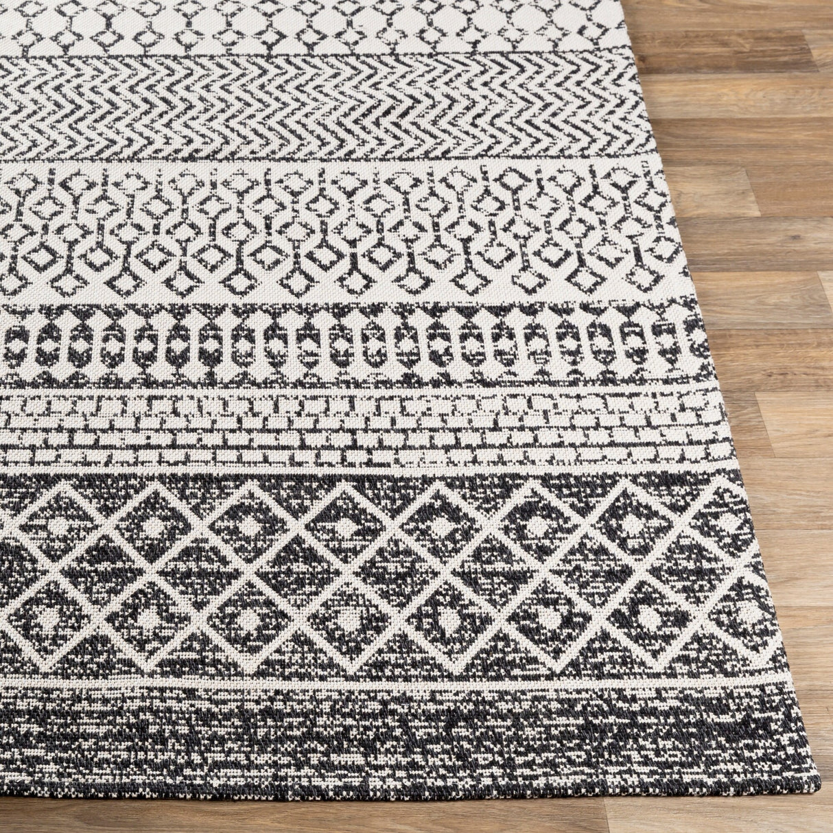 Livabliss Marbrey Moroccan Stripe Cotton Area Rug