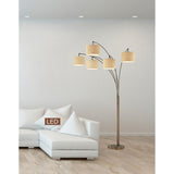 Artiva Lucianna 83" Antique Bronze 5-Arch LED Floor Lamp W/Dimmer