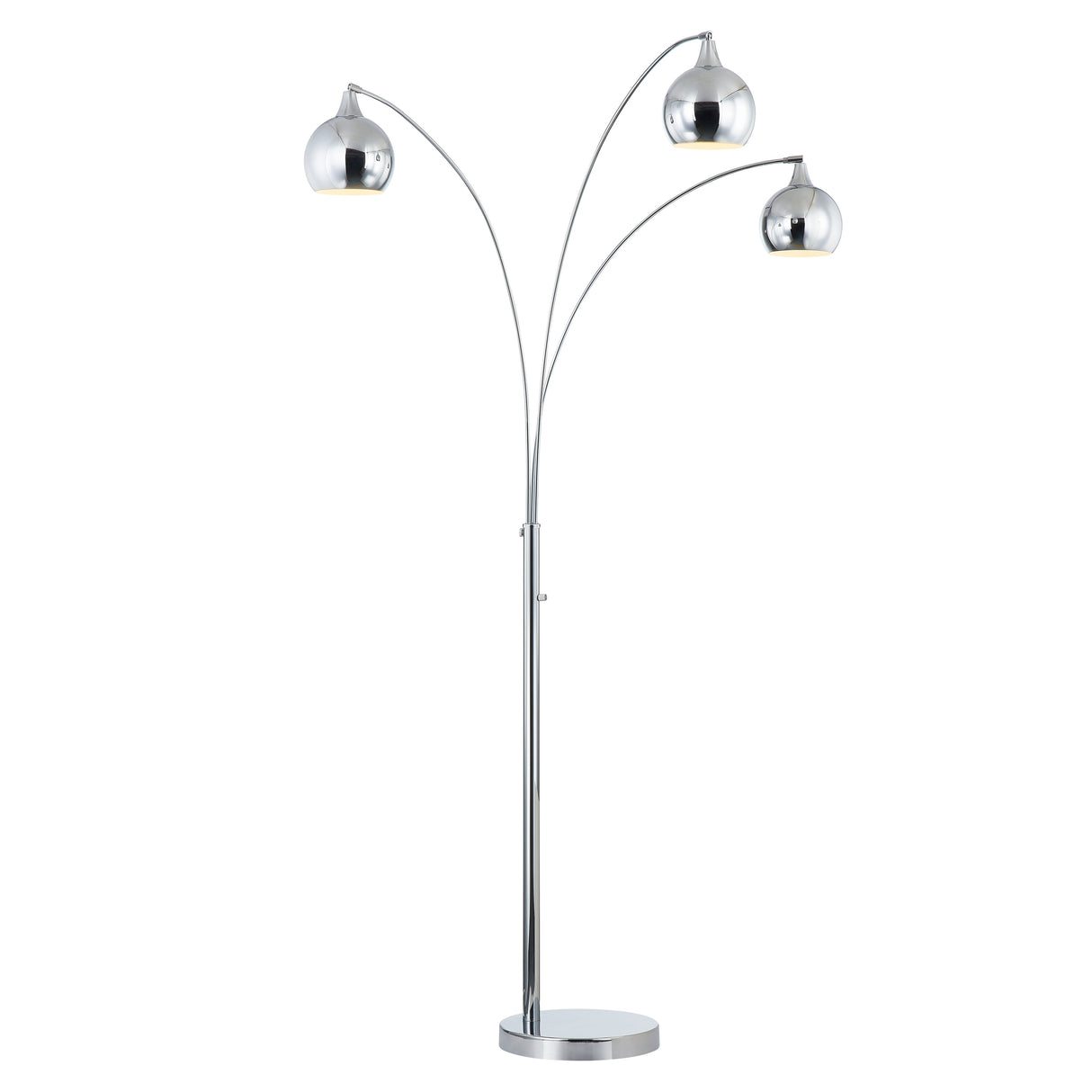 Artiva USA Amore 84" 3-Arched LED Floor Lamp W/ Dimmer, chrome - 84