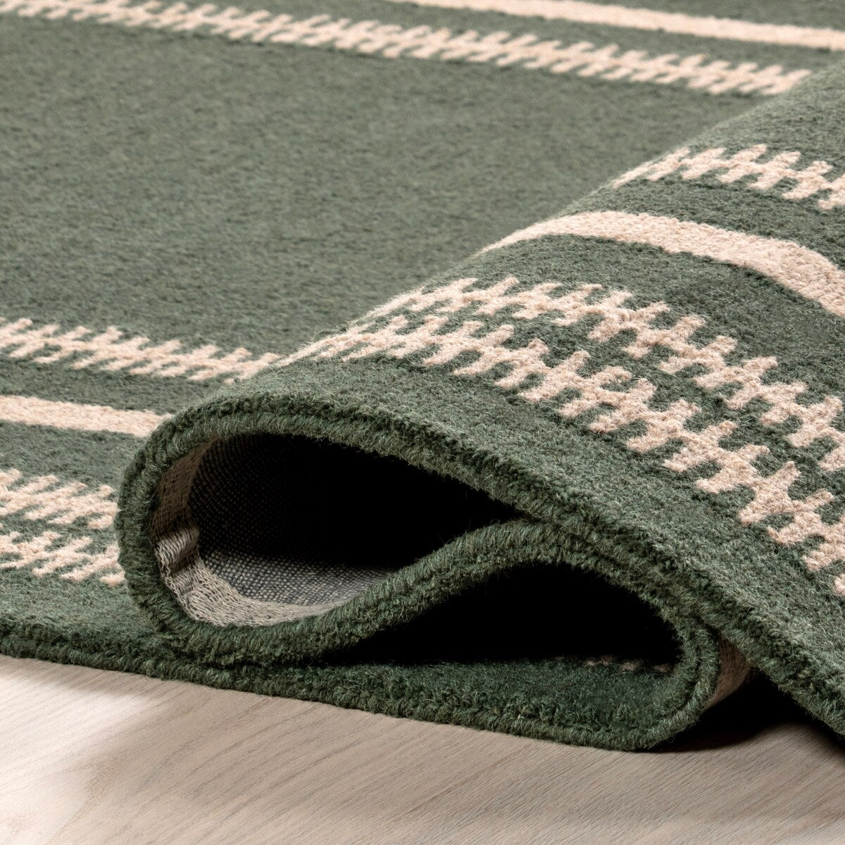 Arvin Olano x Rugs USA Kari Striped Wool Area Rug