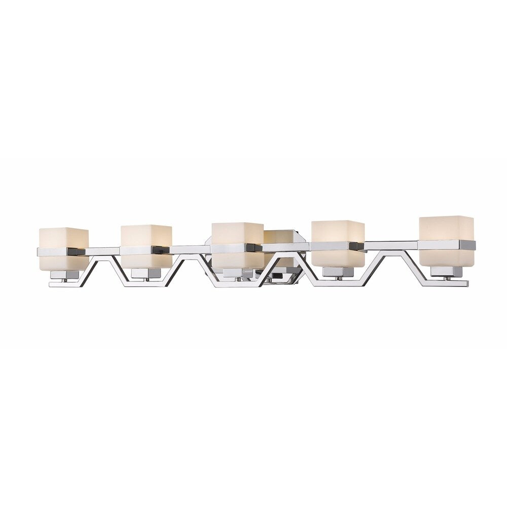 Ascend 5 Light Vanity Light - Silver