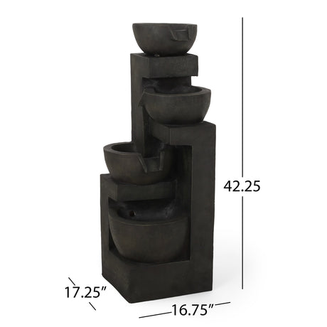 Ascot Outdoor Tier Fountain Outdoor 3 by Christopher Knight Home