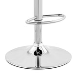 Asher Adjustable Faux Leather and Metal Bar Stool