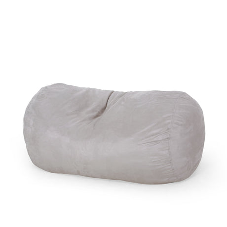 Asher Traditional 6.5 Foot Suede Bean Bag Chair by Christopher Knight Home