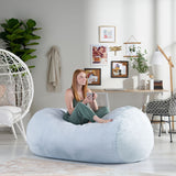 Asher Traditional 6.5 Foot Suede Bean Bag Chair by Christopher Knight Home