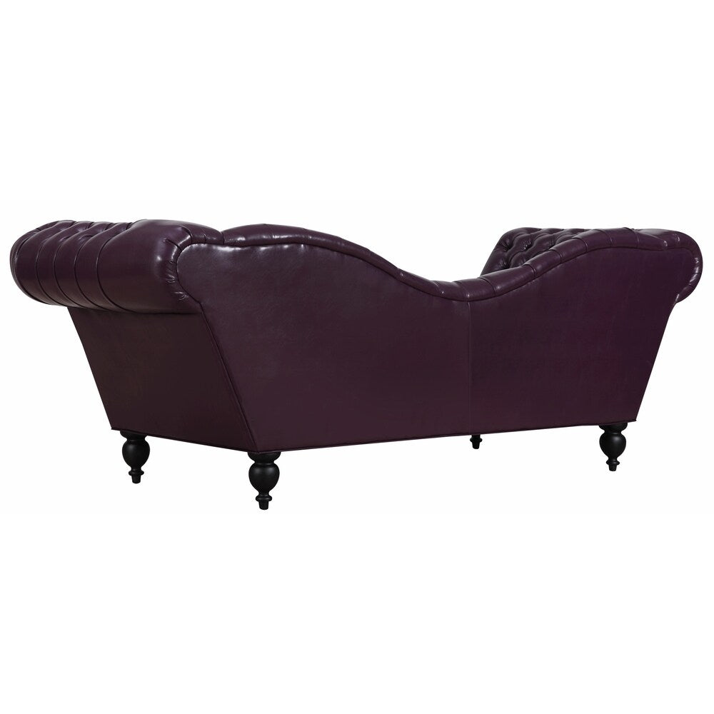 Ashford Eggplant Leather Sofa