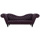 Ashford Eggplant Leather Sofa