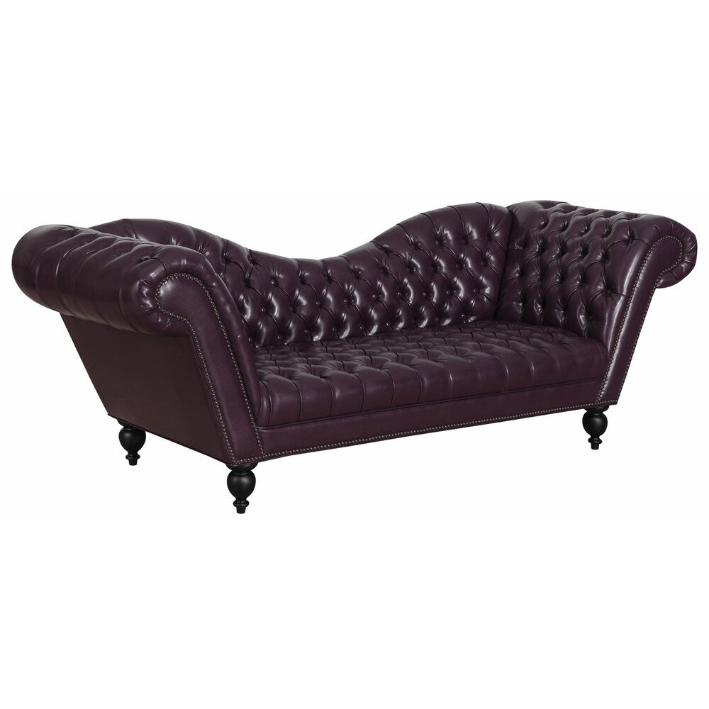 Ashford Eggplant Leather Sofa