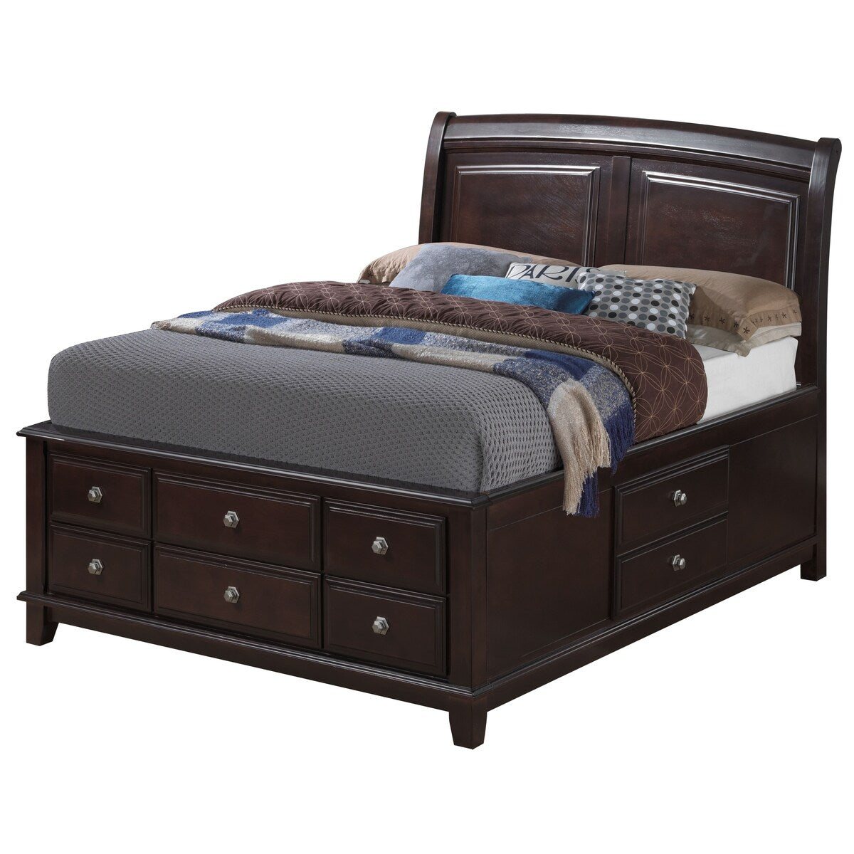 Ashford Wood Storage Sleigh Bed