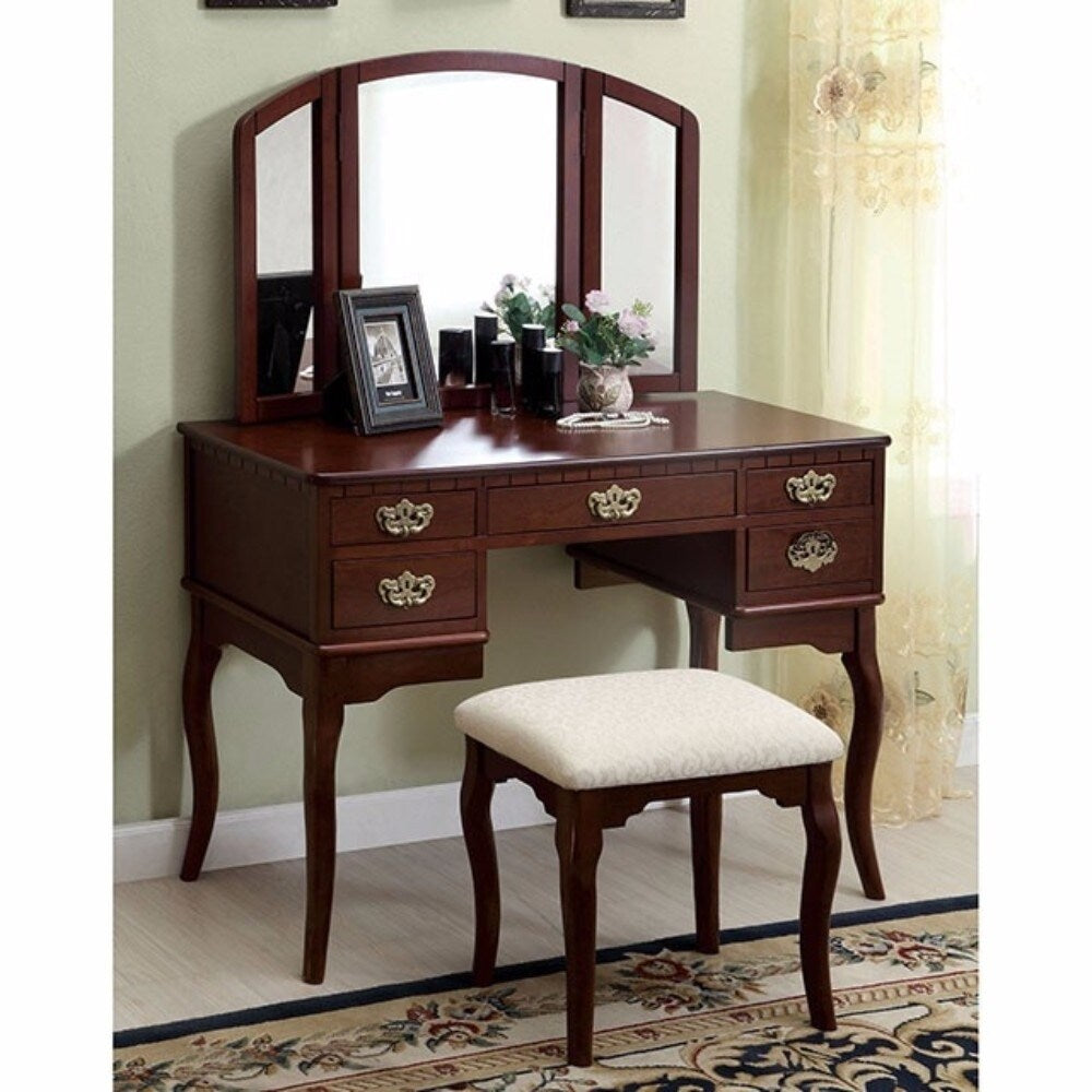 Ashland Traditional Style Vanity Table, Cherry