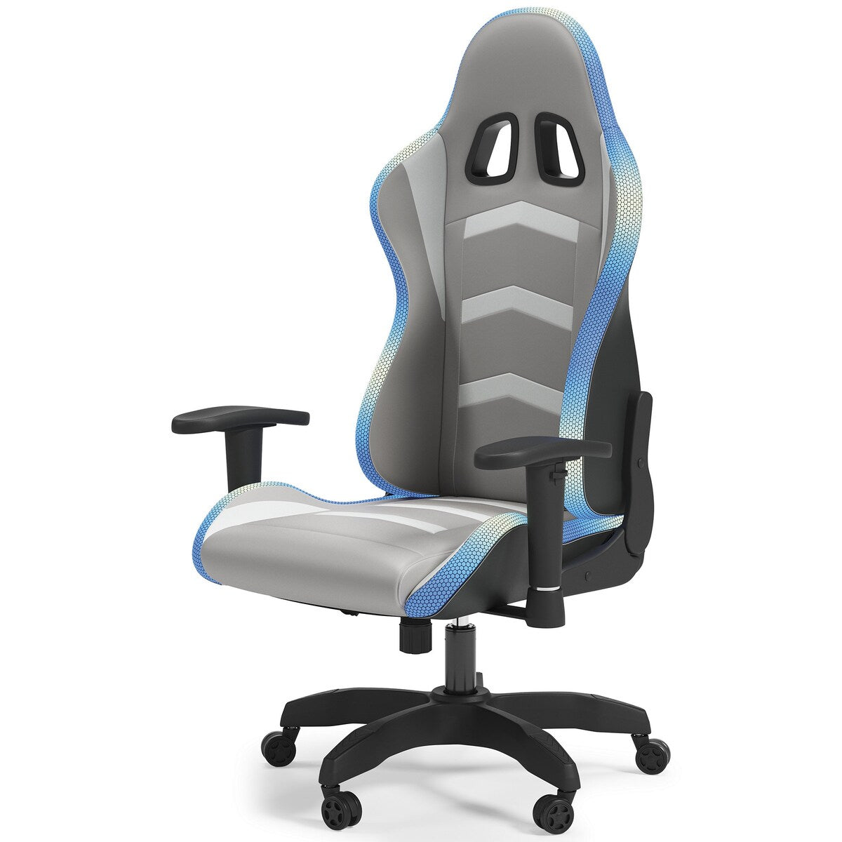 Ashley Furniture Lynxtyn White/Gray Home Office Swivel Desk Chair
