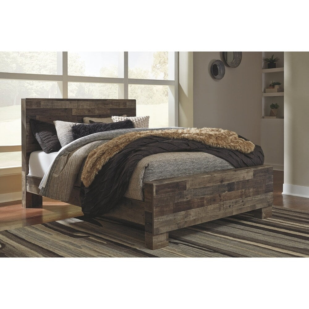 Derekson Queen Panel Footboard - Multi Gray