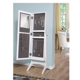 Ashley Jewelry Armoire Cheval Mirror - White