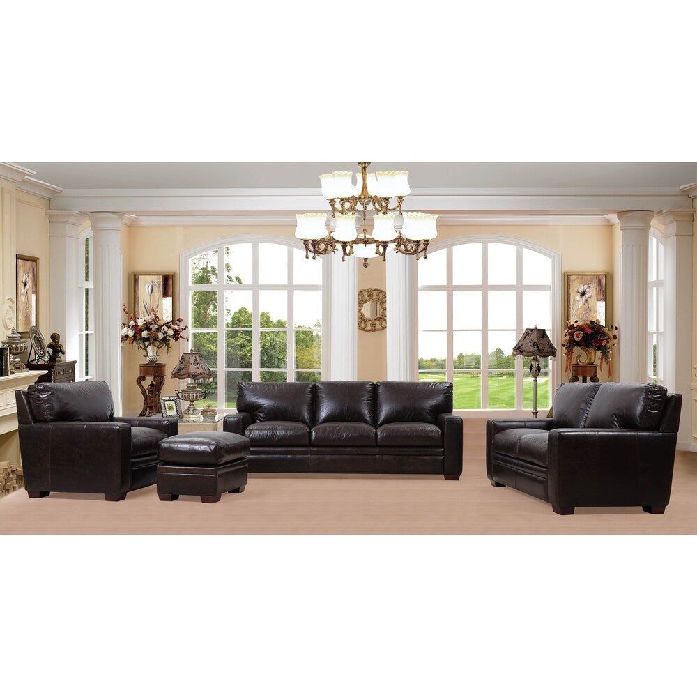 Ashton 100% Top Grain Italian Leather Loveseat