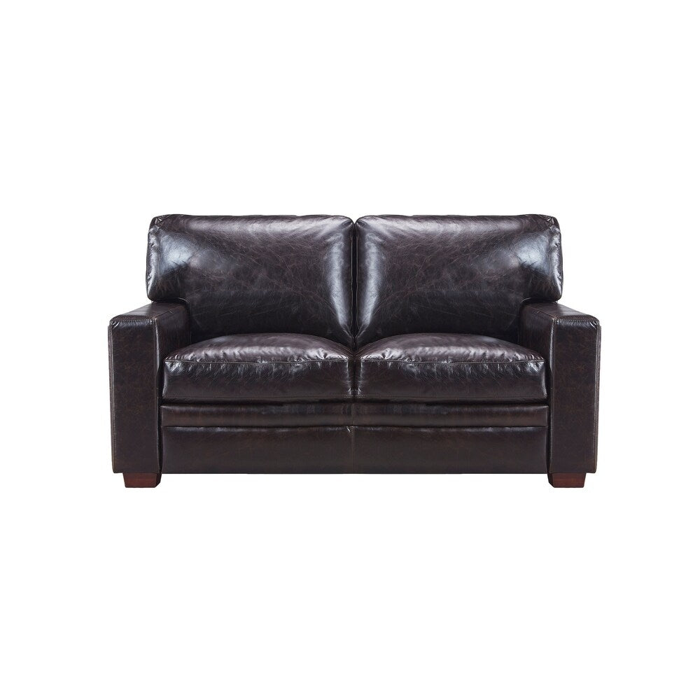 Ashton 100% Top Grain Italian Leather Loveseat