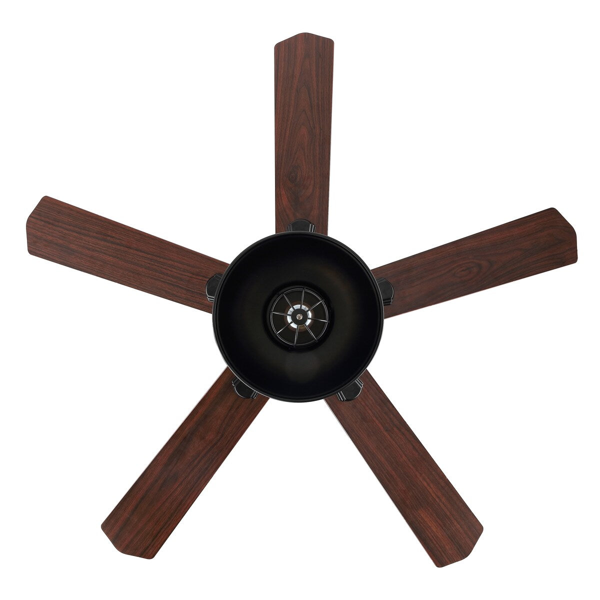 Ashton 52" 1-Light Farmhouse Industrial Iron Dome Shade LED Ceiling Fan With Remote, Black by JONATHAN Y
