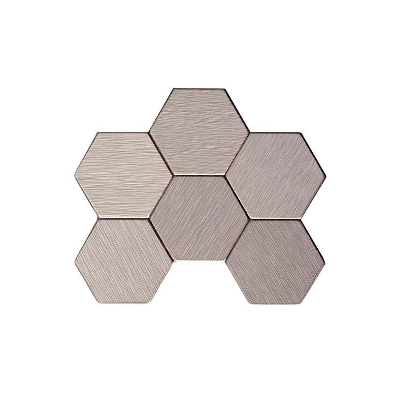 Aspect 12x4-inch Honeycomb Stainless Matted Metal 15-Square Foot Kit