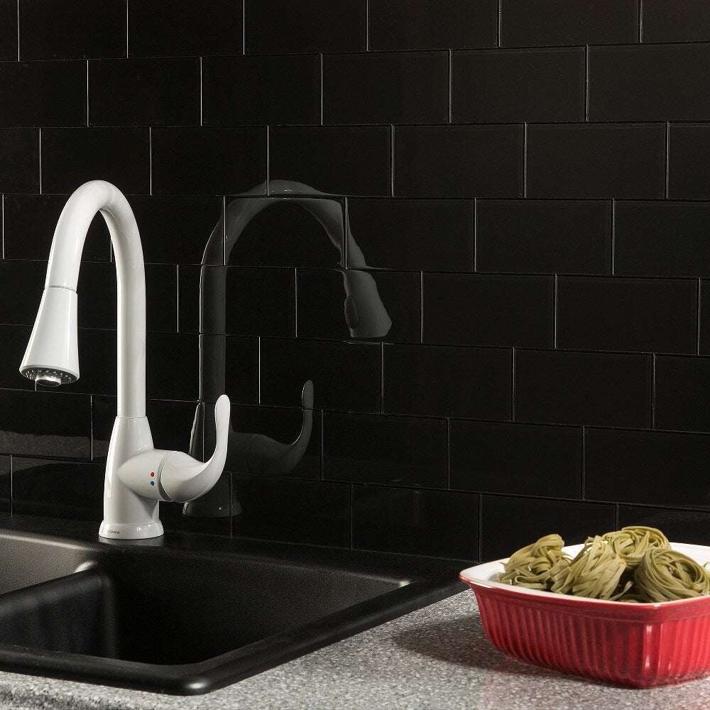Aspect 3x6-inch Ebony Decorative Wall Tile (8-pack)