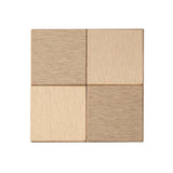 Aspect Peel and Stick Backsplash 12in x 4in Square Champagne Matted Metal Tile (3-Pack)