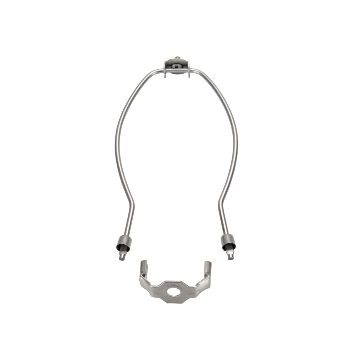Aspen Creative 11" Lamp Harp with Saddle in Satin Nickel Finish, 2 Pack