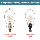 Aspen Creative 11" Lamp Harp with Saddle in Satin Nickel Finish, 2 Pack