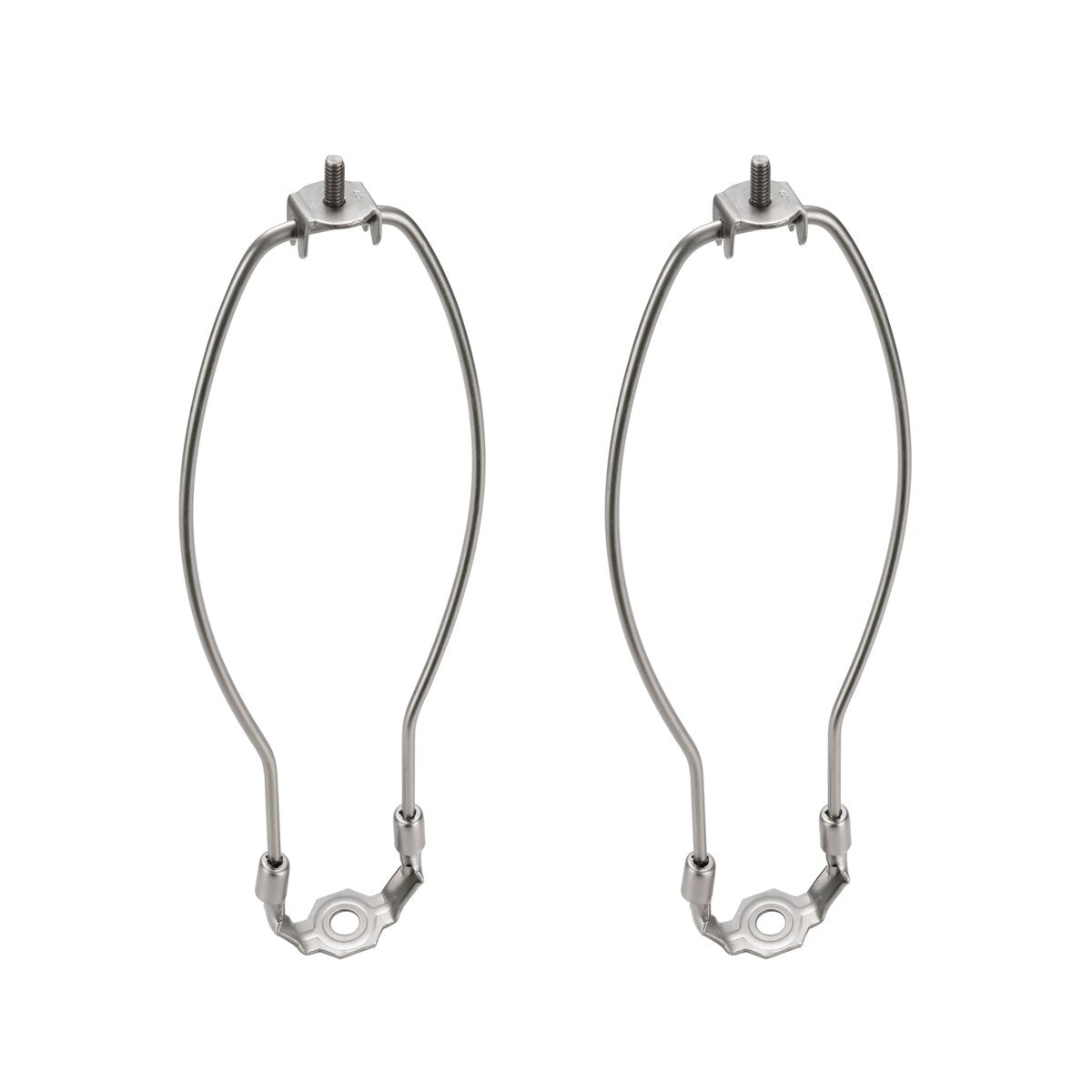 Aspen Creative 11" Lamp Harp with Saddle in Satin Nickel Finish, 2 Pack
