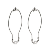 Aspen Creative 11" Lamp Harp with Saddle in Satin Nickel Finish, 2 Pack
