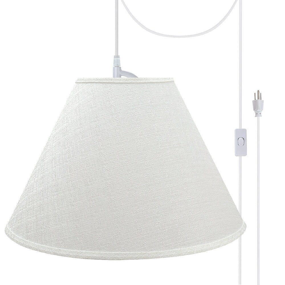 Aspen Creative 2-Light Plug-In Swag Light Conversion Kit, Off White