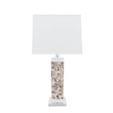 Aspen Creative 29" Satin Nickel Metal & Shell Table Lamp
