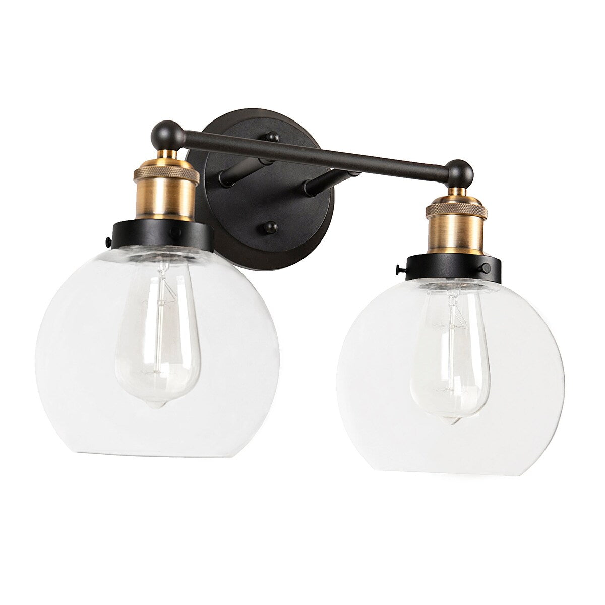 Aspen Creative Bathroom Vanity 2 Lights Fixture, Antique Bronze - Antique Bronze