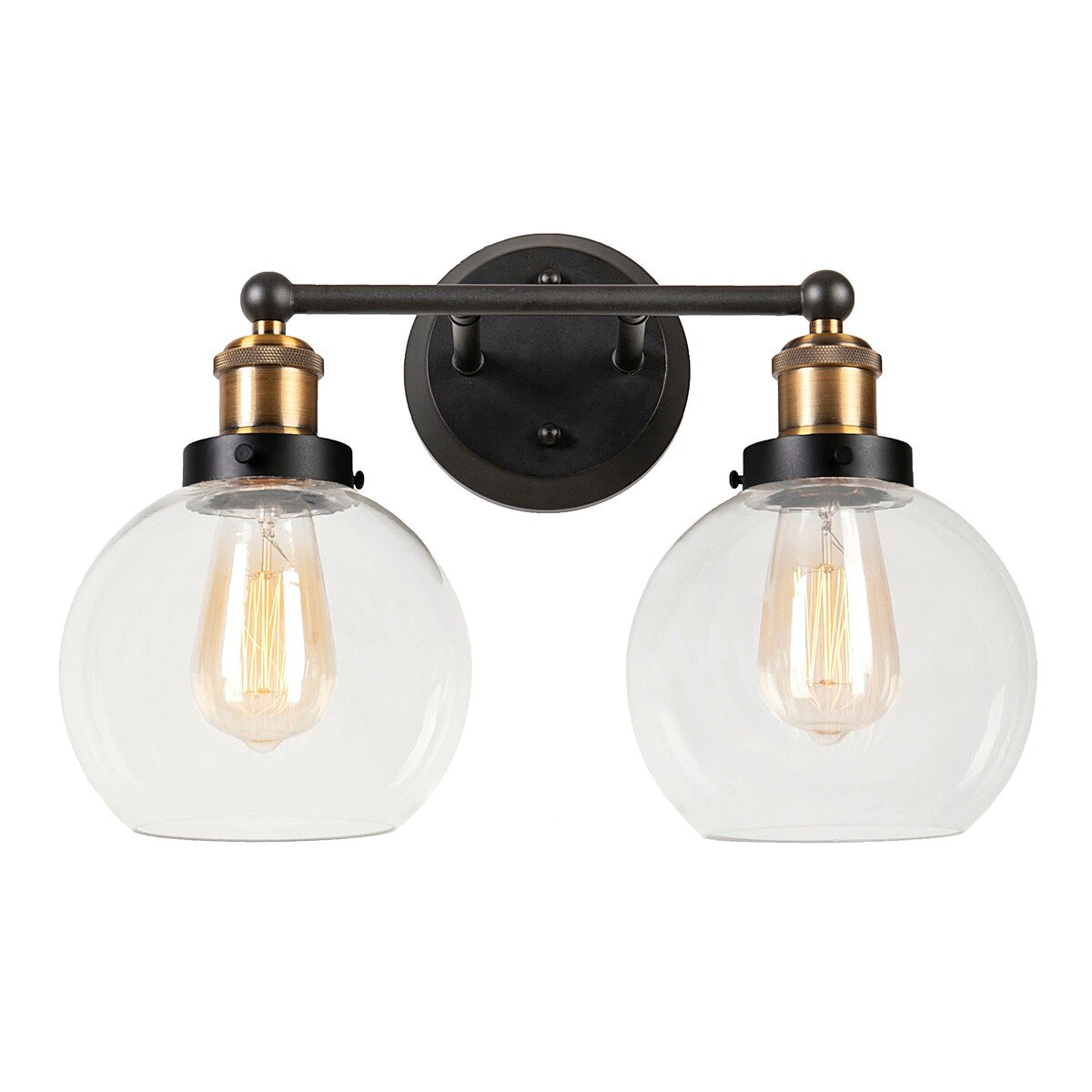 Aspen Creative Bathroom Vanity 2 Lights Fixture, Antique Bronze - Antique Bronze