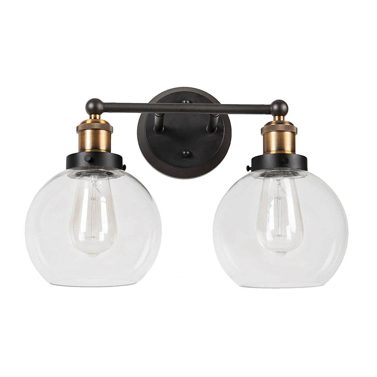 Aspen Creative Bathroom Vanity 2 Lights Fixture, Antique Bronze - Antique Bronze