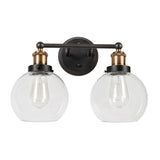 Aspen Creative Bathroom Vanity 2 Lights Fixture, Antique Bronze - Antique Bronze