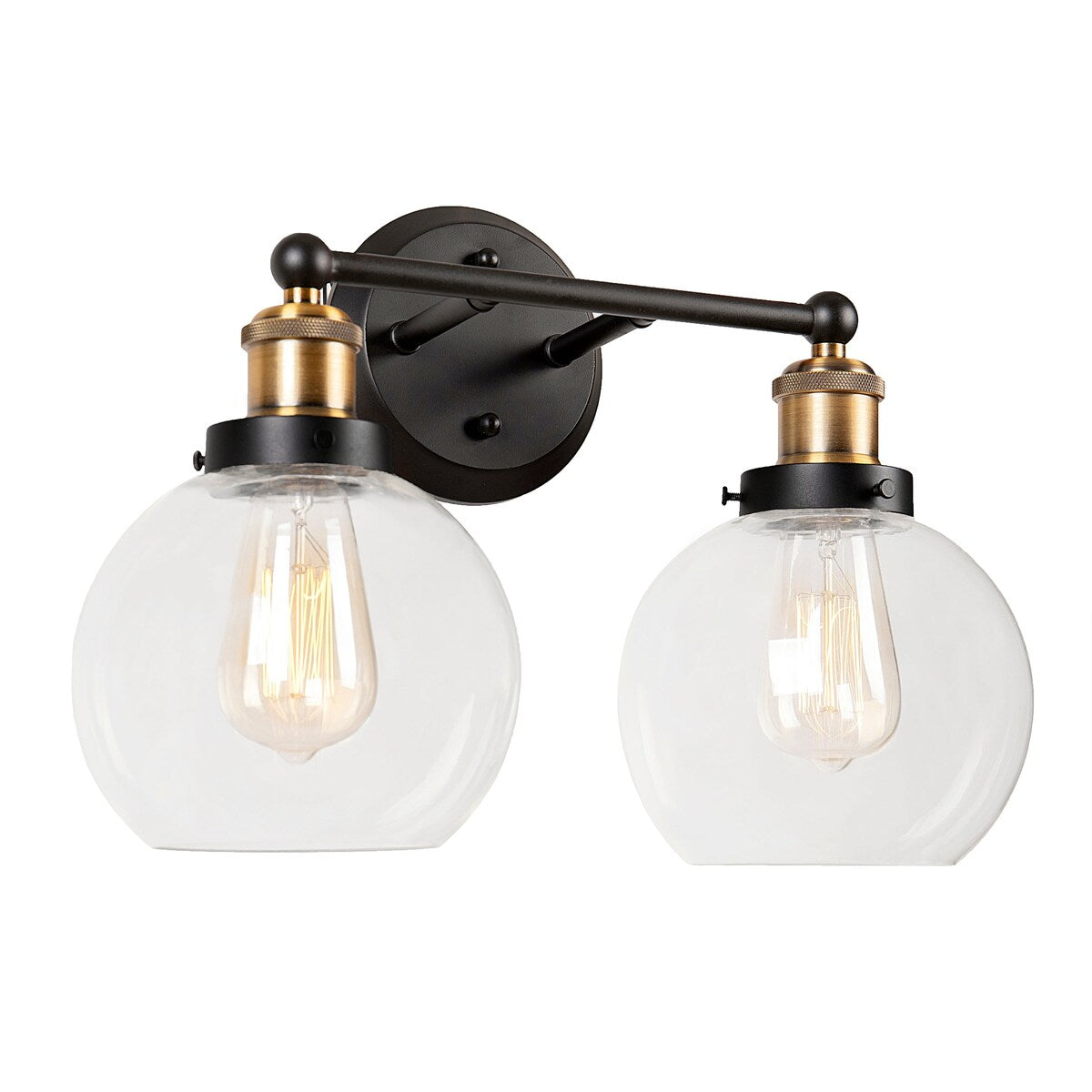 Aspen Creative Bathroom Vanity 2 Lights Fixture, Antique Bronze - Antique Bronze