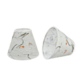 Aspen Creative Off White Small Hardback Empire Shape Chandelier Clip-On Lamp Shade (3" x 6" x 5") (Set of 2)
