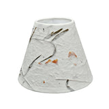 Aspen Creative Off White Small Hardback Empire Shape Chandelier Clip-On Lamp Shade (3" x 6" x 5") (Set of 2)