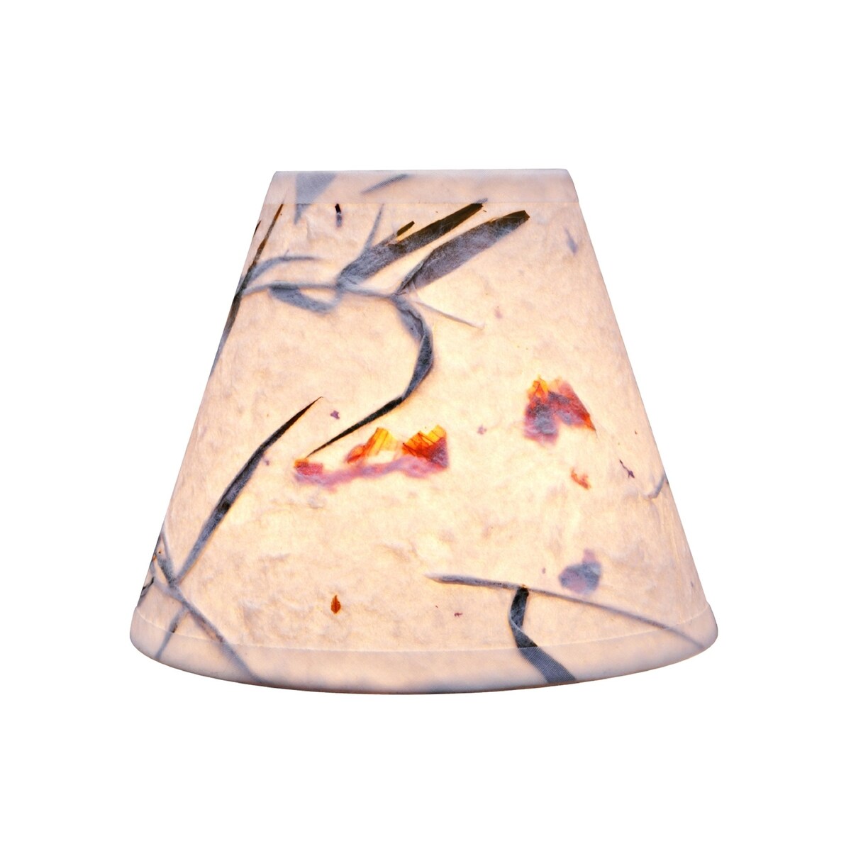 Aspen Creative Off White Small Hardback Empire Shape Chandelier Clip-On Lamp Shade (3" x 6" x 5") (Set of 2)