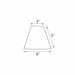 Aspen Creative Off White Small Hardback Empire Shape Chandelier Clip-On Lamp Shade (3" x 6" x 5") (Set of 2)