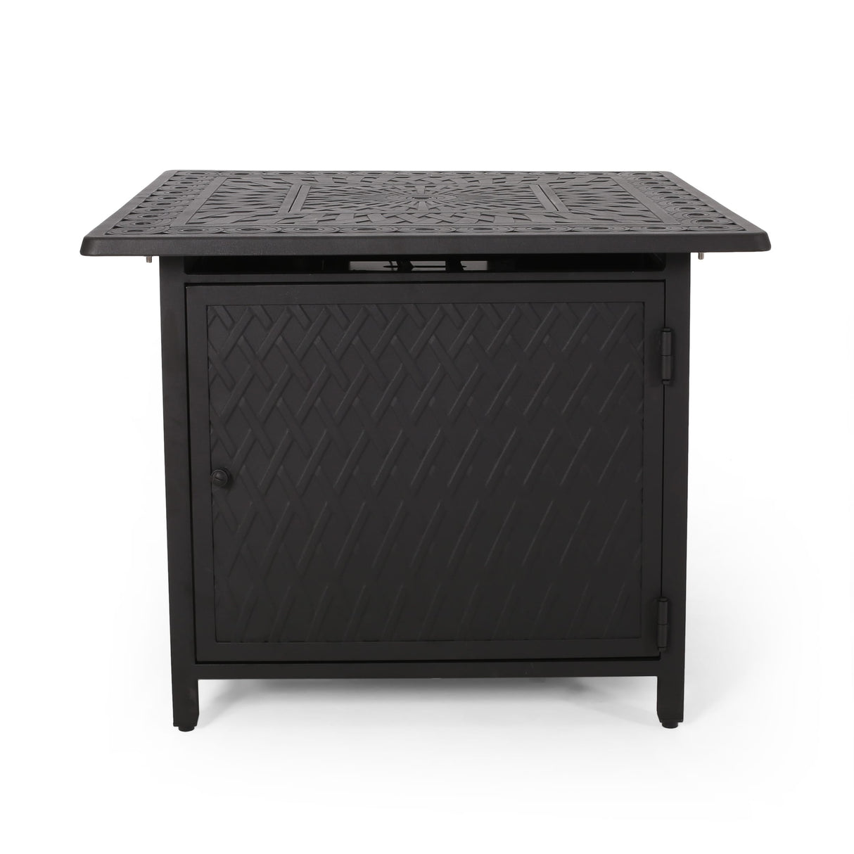 Aspen Outdoor Square Aluminum Fire Pit by Christopher Knight Home - 32.25" W x 32.25" D x 24.75" H