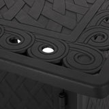 Aspen Outdoor Square Aluminum Fire Pit by Christopher Knight Home - 32.25" W x 32.25" D x 24.75" H
