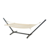 Aspen Outdoor Water Resistant Hammock with Grey Larch Wood Frame by Christopher Knight Home - N/A
