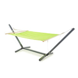 Aspen Outdoor Water Resistant Hammock with Grey Larch Wood Frame by Christopher Knight Home - N/A