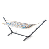Aspen Outdoor Water Resistant Hammock with Grey Larch Wood Frame by Christopher Knight Home - N/A