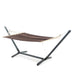 Aspen Outdoor Water Resistant Hammock with Grey Larch Wood Frame by Christopher Knight Home - N/A
