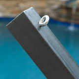 Aspen Outdoor Water Resistant Hammock with Grey Larch Wood Frame by Christopher Knight Home - N/A