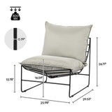 Assembled Upholstered Accent Chair Living Room Chairs - 25.98"W x 29.53"D x 26.77"H