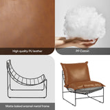 Assembled Upholstered Accent Chair Living Room Chairs - 25.98"W x 29.53"D x 26.77"H