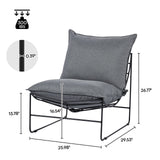 Assembled Upholstered Accent Chair Living Room Chairs - 25.98"W x 29.53"D x 26.77"H
