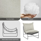 Assembled Upholstered Accent Chair Living Room Chairs - 25.98"W x 29.53"D x 26.77"H